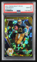 Tom Brady 2021 Panini Prizm Draft Picks Prizms Gold Ice #6 (PSA 10) at PristineAuction.com