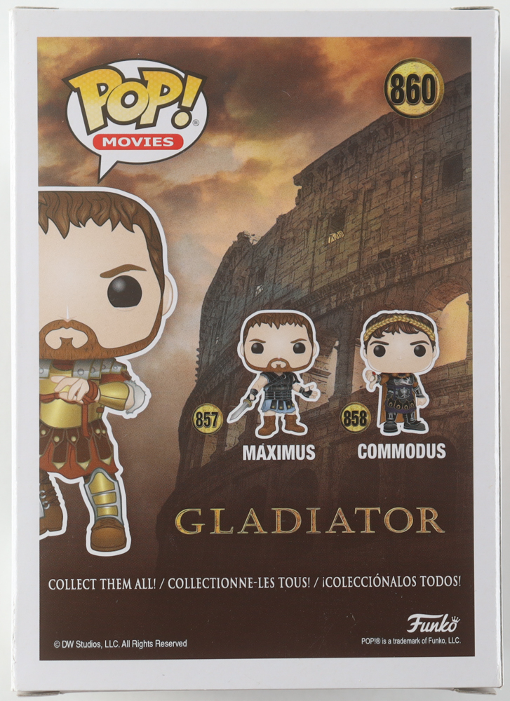 Russell Crowe Signed "Gladiator" #860 Maximus Funko Pop! Vinyl Figure (Beckett) at PristineAuction.com Russell Crowe Signed "Gladiator" #860 Maximus Funko Pop! Vinyl Figure (Beckett) at PristineAuction.com