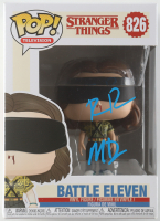 Ross Duffer & Matt Duffer Signed "Stranger Things" #826 Battle Eleven Funko Pop! Vinyl Figure (Beckett) at PristineAuction.com