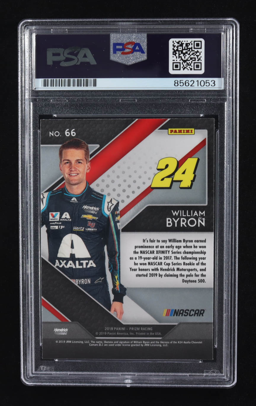 William Byron Signed 2018 Panini Prizm Prominence Racing #66 (PSA) at PristineAuction.com William Byron Signed 2018 Panini Prizm Prominence Racing #66 (PSA) at PristineAuction.com