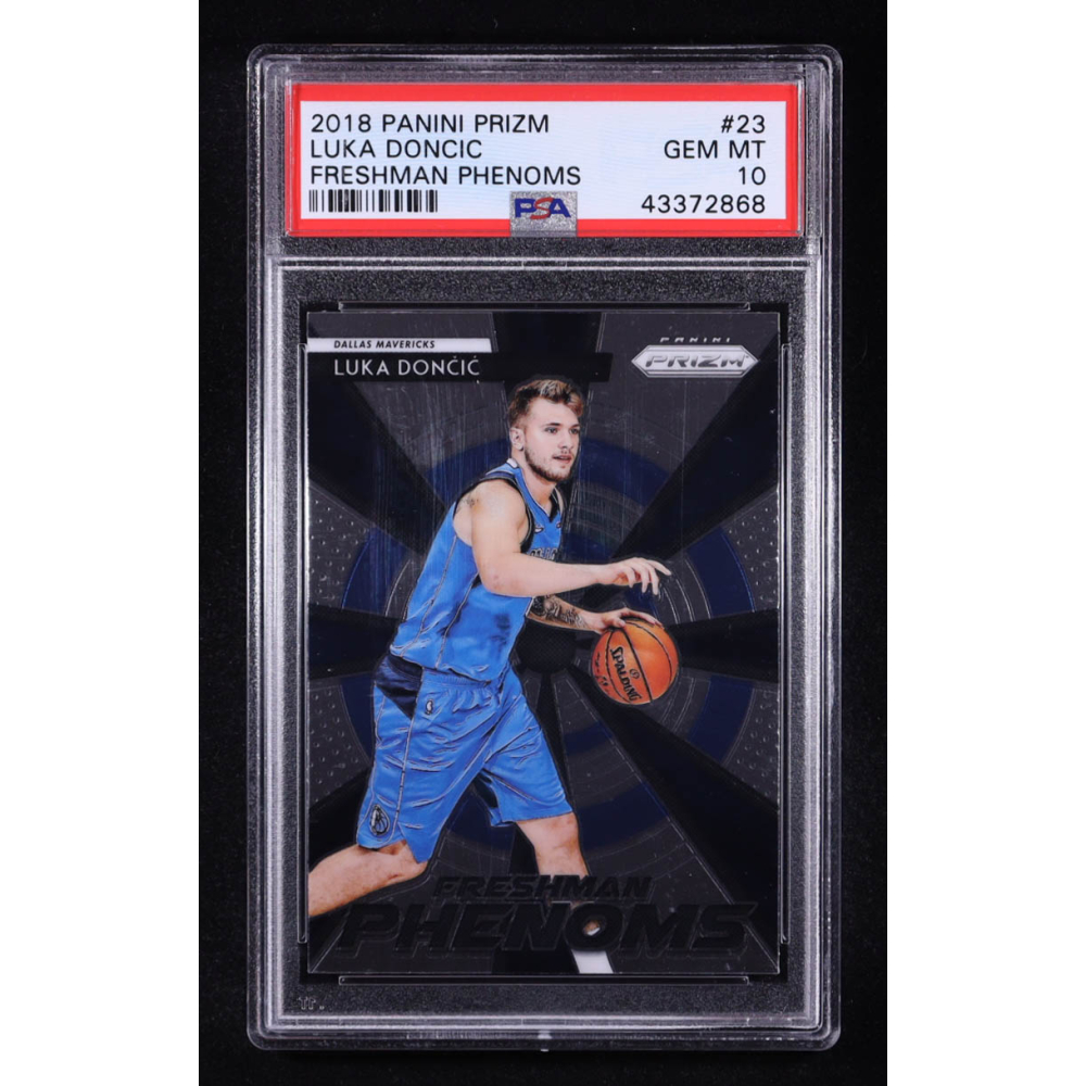 Luka Doncic 2018-19 Panini Prizm Freshman Phenoms #23 RC (PSA 10) at PristineAuction.com