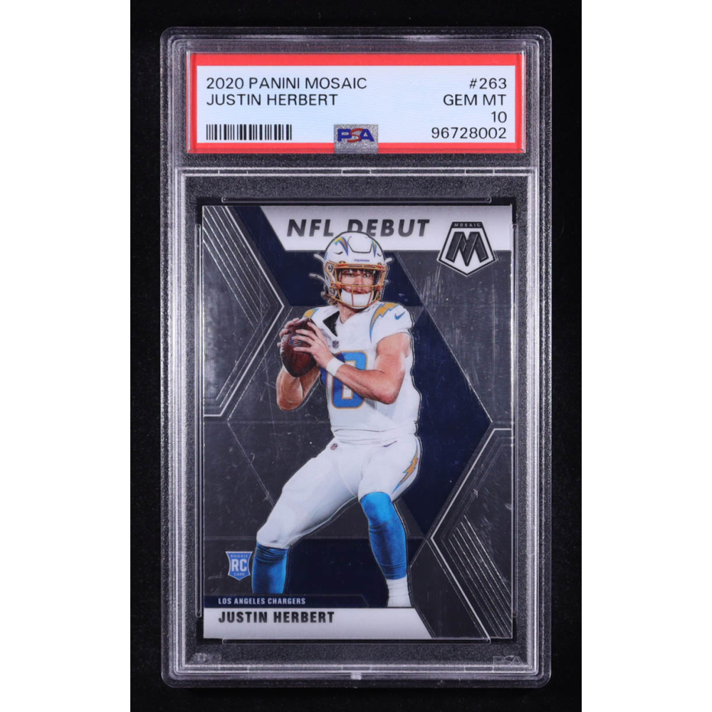Justin Herbert 2020 Panini Mosaic #263 DEB RC (PSA 10) at PristineAuction.com