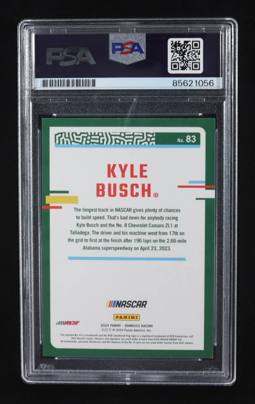 Kyle Busch Signed 2024 Panini Donruss Racing #83 (PSA) at PristineAuction.com Kyle Busch Signed 2024 Panini Donruss Racing #83 (PSA) at PristineAuction.com
