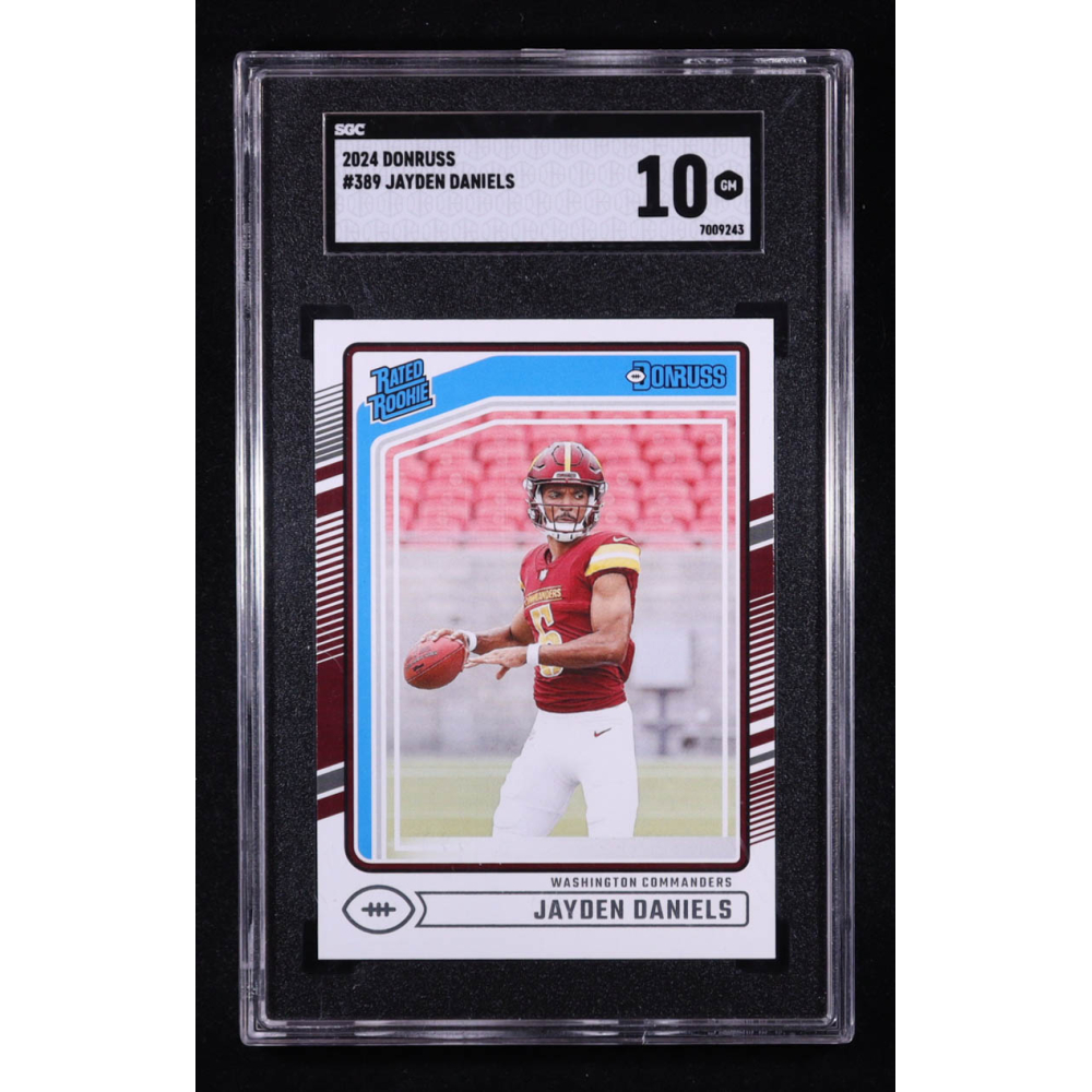 Jayden Daniels 2024 Donruss #389 RR RC (SGC 10) at PristineAuction.com