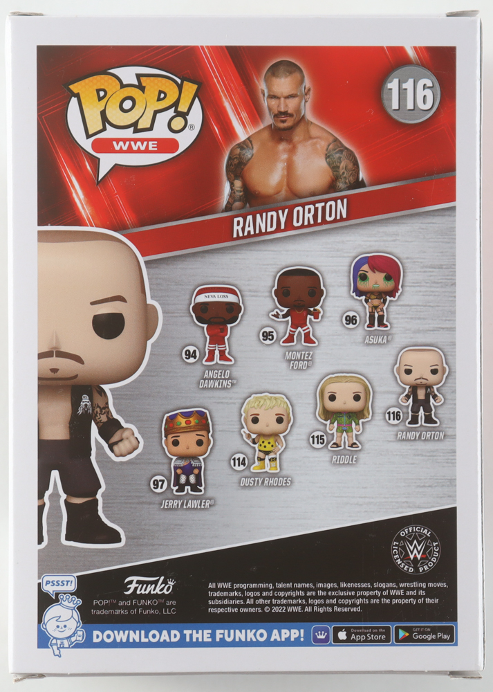 Randy Orton Signed "WWE" #116 Funko Pop! Vinyl Figure (Beckett) at PristineAuction.com Randy Orton Signed "WWE" #116 Funko Pop! Vinyl Figure (Beckett) at PristineAuction.com