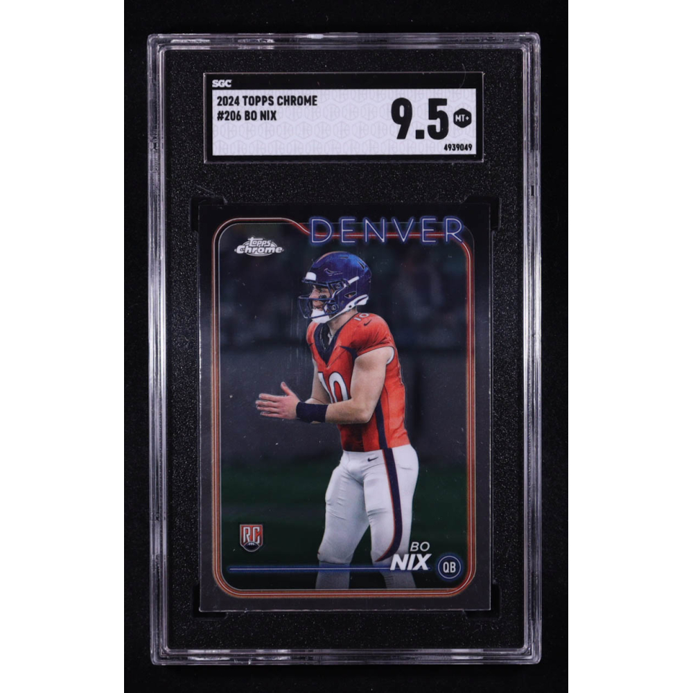 Bo Nix 2024 Topps Chrome #206 RC (SGC 9.5) at PristineAuction.com