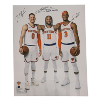 Jalen Brunson, Josh Hart & Donte DiVincenzo Signed LE Knicks 16x20 Photo Inscribed "Nova Knicks" (Fanatics) at PristineAuction.com