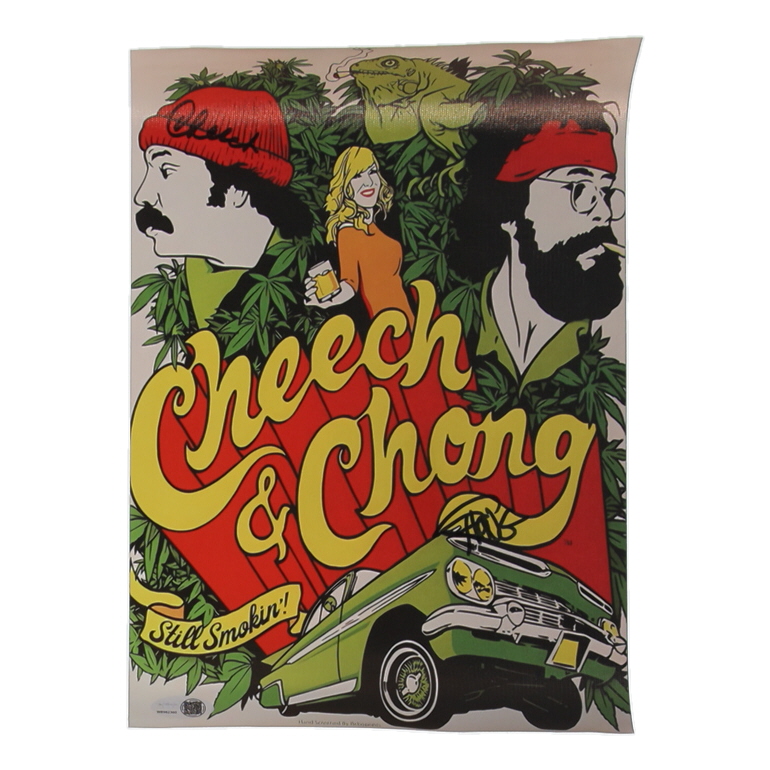 Tommy Chong & Cheech Marin Signed 8x12 Canvas (JSA) at PristineAuction.com Tommy Chong & Cheech Marin Signed 8x12 Canvas (JSA) at PristineAuction.com