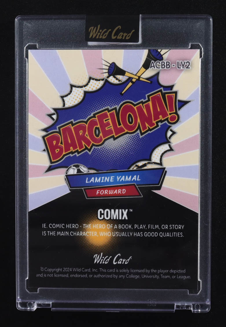 Lamine Yamal 2024 Wild Card Alumination Comix Barcelona Gold #ACBB-LY2 RC #1/1 at PristineAuction.com Lamine Yamal 2024 Wild Card Alumination Comix Barcelona Gold #ACBB-LY2 RC #1/1 at PristineAuction.com