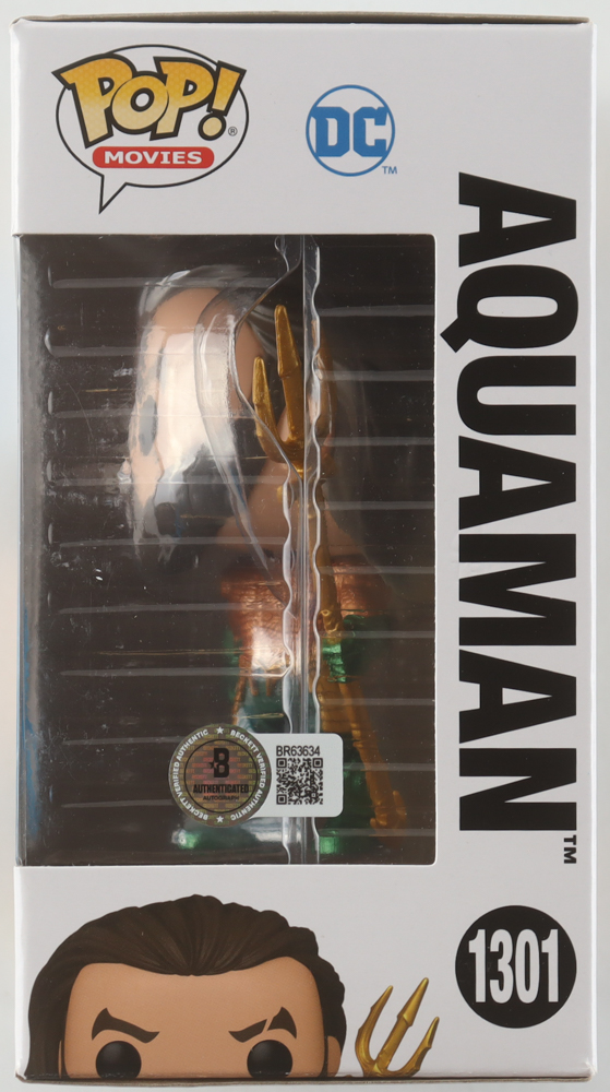 Jason Momoa Signed "DC: Aquaman" #1301 Aquaman Funko Pop! Vinyl Figure (Beckett) at PristineAuction.com Jason Momoa Signed "DC: Aquaman" #1301 Aquaman Funko Pop! Vinyl Figure (Beckett) at PristineAuction.com