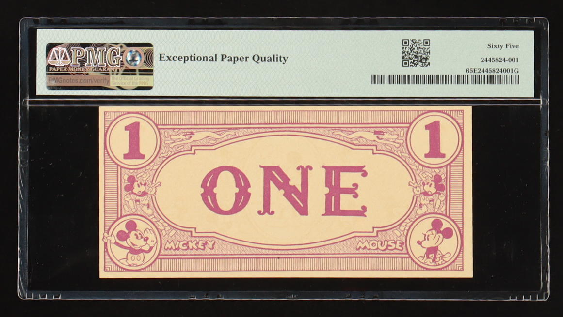 1930s Mickey Mouse Cone Coupon 1 Cone Red (PMG 65 GEM UNC EPQ) at PristineAuction.com 1930s Mickey Mouse Cone Coupon 1 Cone Red (PMG 65 GEM UNC EPQ) at PristineAuction.com