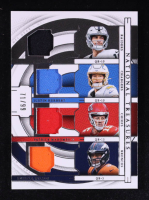 Jimmy Garoppolo / Justin Herbert / Patrick Mahomes II / Russell Wilson 2023 Panini National Treasures NFL Gear Quad Materials #12 #71/99 at PristineAuction.com