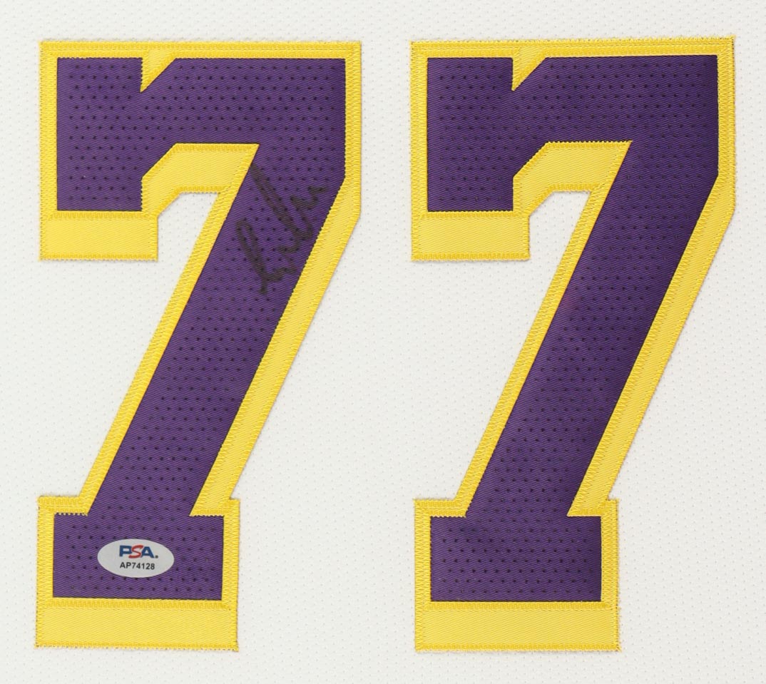 Luka Doncic Signed Custom Framed Jersey Display with Photos (PSA) at PristineAuction.com Luka Doncic Signed Custom Framed Jersey Display with Photos (PSA) at PristineAuction.com