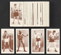 1938 Churchman Boxing Personalities Complete Set of (50) Cigarette Cards with Joe Louis #26, James J. Braddock #6, Jack Johnson #20, Jack Dempsey #12, Gene Tunney #35 at PristineAuction.com
