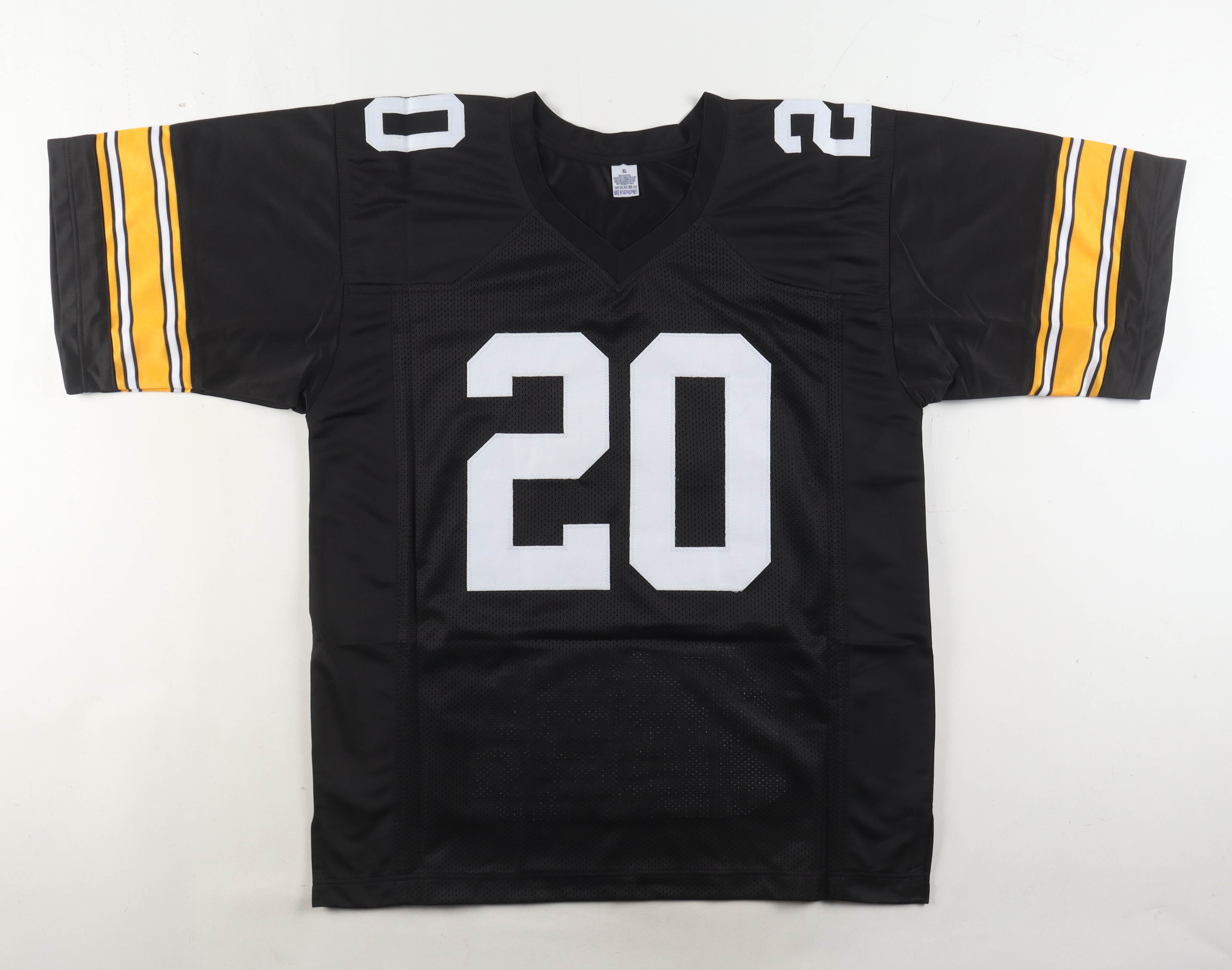 Rocky Bleier Signed Career Highlight Stat Jersey Inscribed "SB IX X XIII XIV" (Beckett) at PristineAuction.com Rocky Bleier Signed Career Highlight Stat Jersey Inscribed "SB IX X XIII XIV" (Beckett) at PristineAuction.com