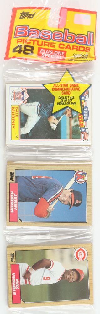 1987 Topps Baseball Picture Cards Rack Pack with (49) Cards at PristineAuction.com 1987 Topps Baseball Picture Cards Rack Pack with (49) Cards at PristineAuction.com