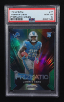 Jahmyr Gibbs 2023 Panini Prizm Prizmatic-Green #20 RC (PSA 10) at PristineAuction.com