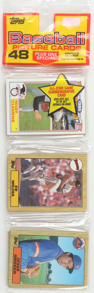 1987 Topps Baseball Picture Cards Rack Pack with (49) Cards at PristineAuction.com 1987 Topps Baseball Picture Cards Rack Pack with (49) Cards at PristineAuction.com