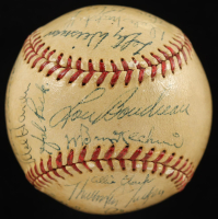 1948 World Series Champions Baseball Signed By (27) with Eddie Robinson, Dale Mitchell, Russ Christopher, Jim Hegan (JSA) at PristineAuction.com