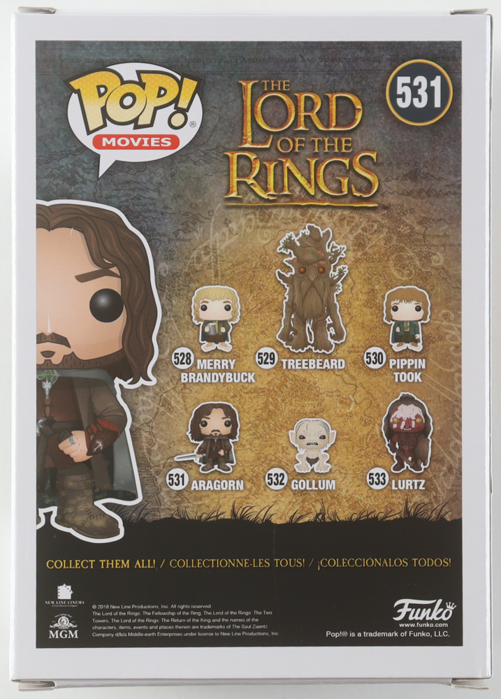 Viggo Mortensen Signed "The Lord of the Rings" #531 Aragorn Funko Pop! Vinyl Figure (PSA) at PristineAuction.com Viggo Mortensen Signed "The Lord of the Rings" #531 Aragorn Funko Pop! Vinyl Figure (PSA) at PristineAuction.com
