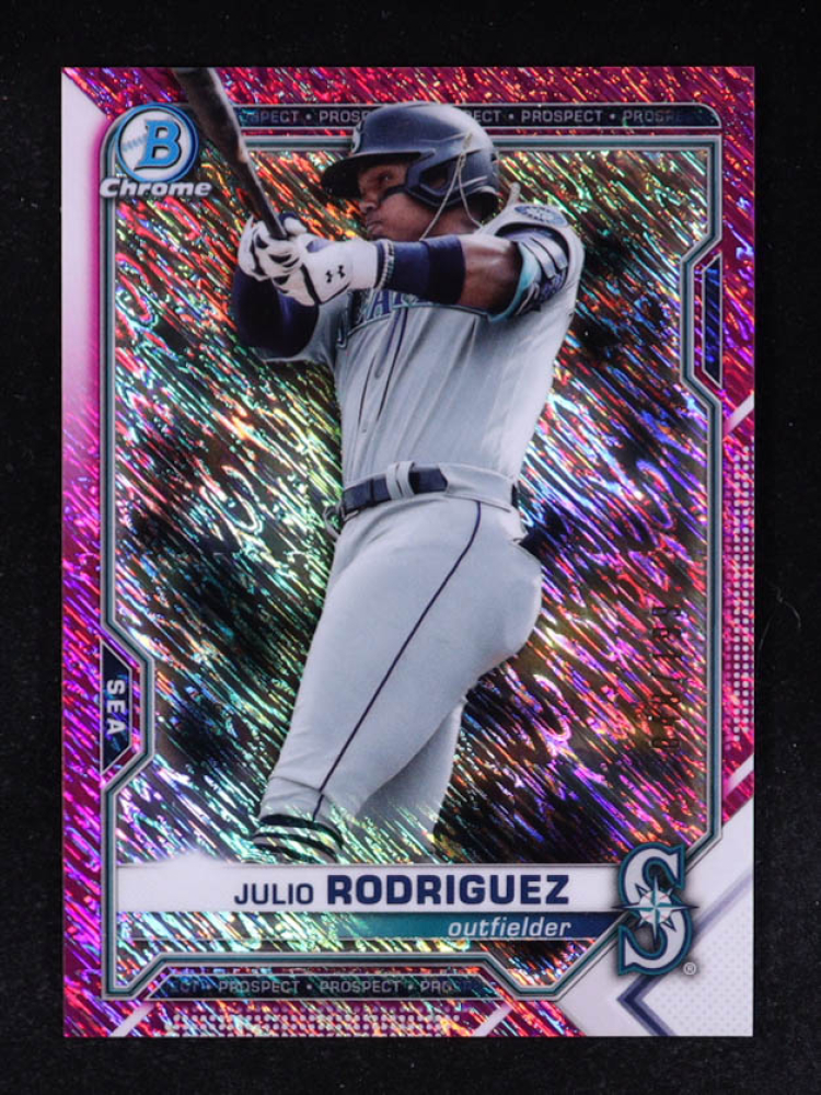 Julio Rodriguez 2021 Bowman Chrome Prospects Fuchsia Shimmer Refractors #BCP231 #040/199 RC