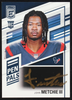 John Metchie III 2022 Elite Pen Pals Black Gold Ink #17 RC at PristineAuction.com