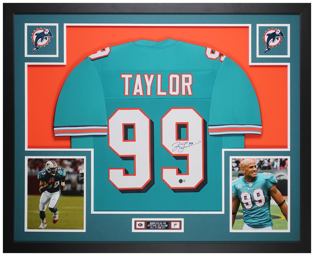 Jason Taylor Signed Custom Framed Jersey Display (Beckett) at PristineAuction.com Jason Taylor Signed Custom Framed Jersey Display (Beckett) at PristineAuction.com