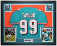 Jason Taylor Signed Custom Framed Jersey Display (Beckett) at PristineAuction.com