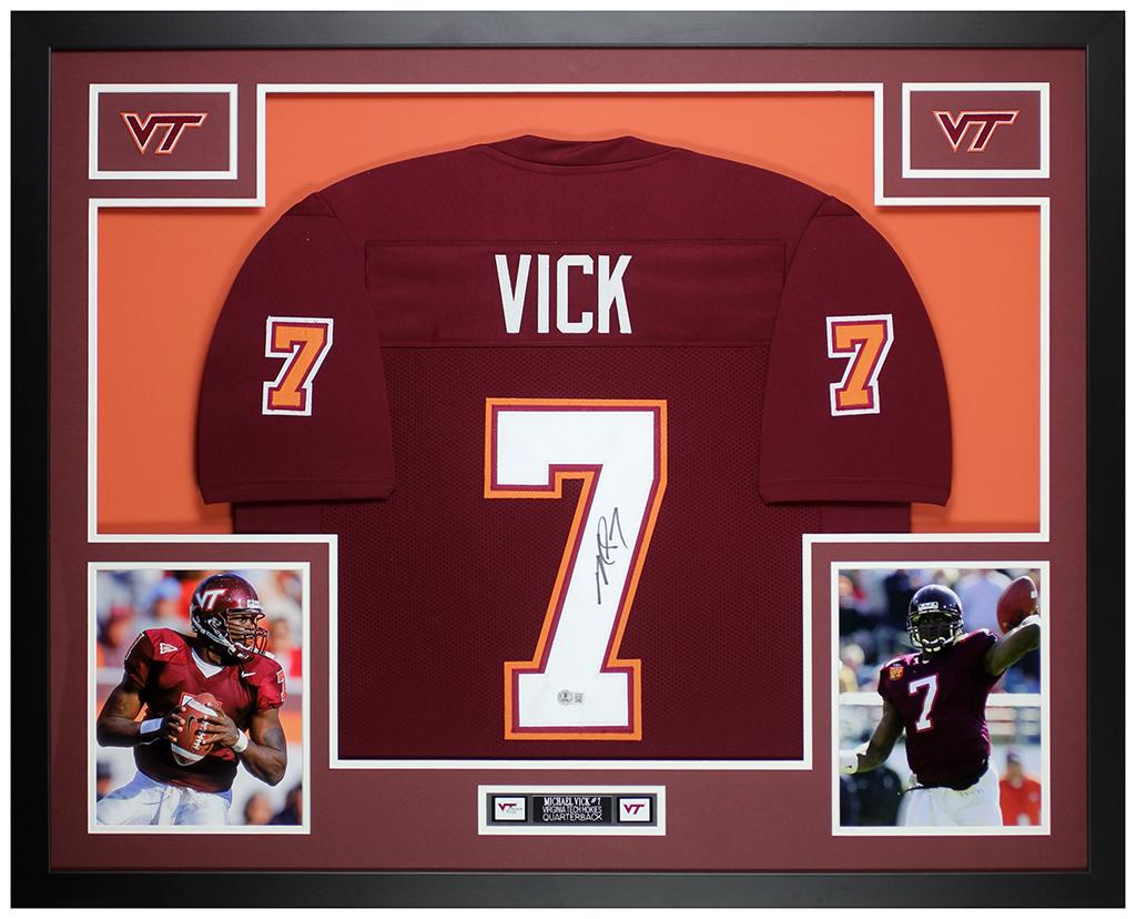 Michael Vick Signed Custom Framed Jersey Display (Beckett) at PristineAuction.com Michael Vick Signed Custom Framed Jersey Display (Beckett) at PristineAuction.com