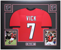Michael Vick Signed Custom Framed Jersey Display (Beckett) at PristineAuction.com