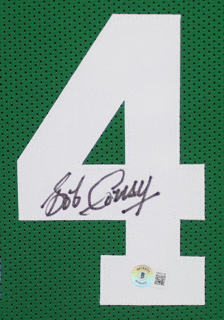 Bob Cousy Signed Custom Framed Jersey Display (Beckett) at PristineAuction.com Bob Cousy Signed Custom Framed Jersey Display (Beckett) at PristineAuction.com