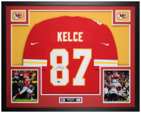 Travis Kelce Signed Chiefs Custom Framed Nike Authentic Jersey Display (Beckett) at PristineAuction.com