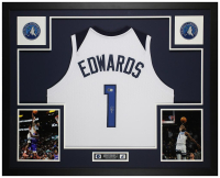 Anthony Edwards Signed Custom Framed Jersey Display (Beckett) at PristineAuction.com