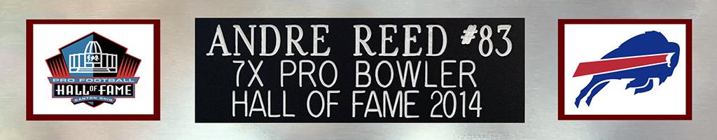 Andre Reed Signed Custom Framed Jersey Display Inscribed "HOF 14" (Beckett) at PristineAuction.com Andre Reed Signed Custom Framed Jersey Display Inscribed "HOF 14" (Beckett) at PristineAuction.com