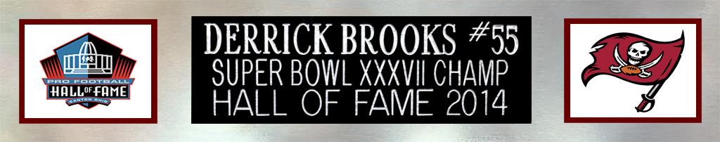 Derrick Brooks Signed Custom Framed Jersey Display Inscribed "HOF 14" (Beckett) at PristineAuction.com Derrick Brooks Signed Custom Framed Jersey Display Inscribed "HOF 14" (Beckett) at PristineAuction.com