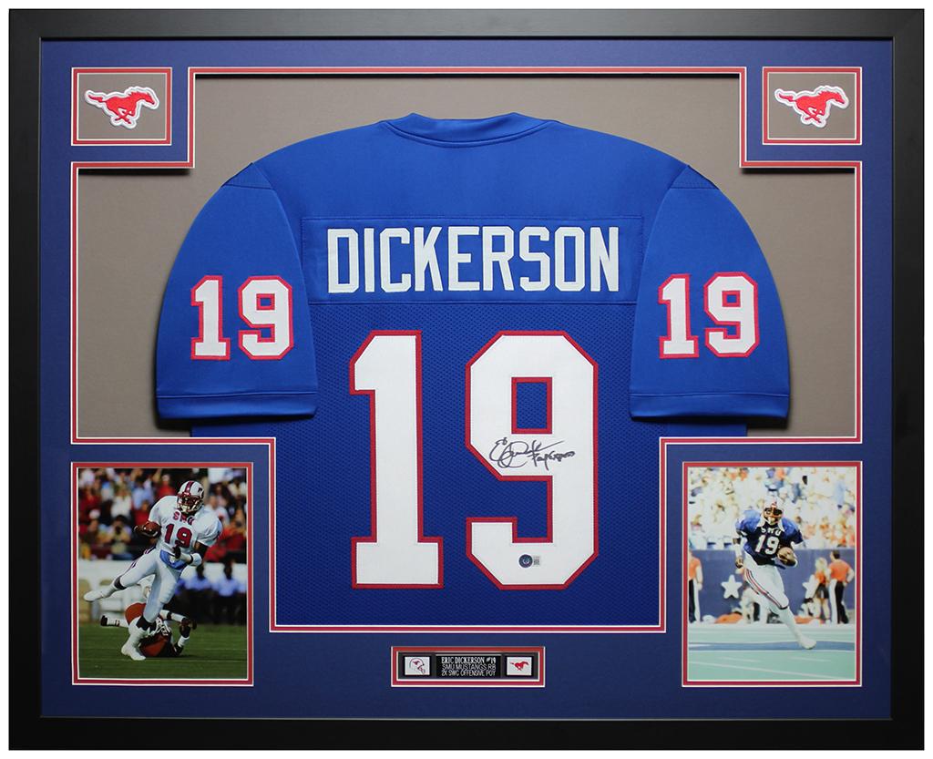 Eric Dickerson Signed Custom Framed Jersey Display (Beckett) at PristineAuction.com Eric Dickerson Signed Custom Framed Jersey Display (Beckett) at PristineAuction.com