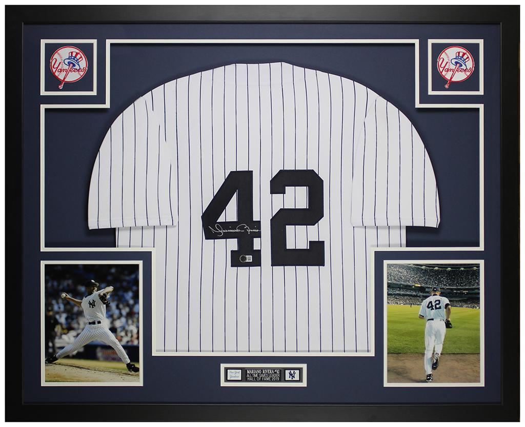 Mariano Rivera Signed Custom Framed Jersey Display (Beckett) at PristineAuction.com Mariano Rivera Signed Custom Framed Jersey Display (Beckett) at PristineAuction.com