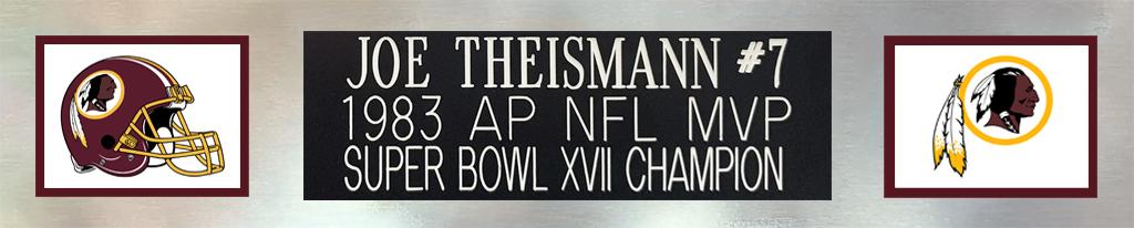 Joe Theismann Signed Custom Framed Jersey Display Inscribed "83 MVP" (Beckett) at PristineAuction.com Joe Theismann Signed Custom Framed Jersey Display Inscribed "83 MVP" (Beckett) at PristineAuction.com