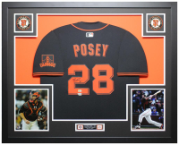 Buster Posey Signed Giants Custom Framed Nike Authentic Jersey Display (Fanatics & MLB) at PristineAuction.com