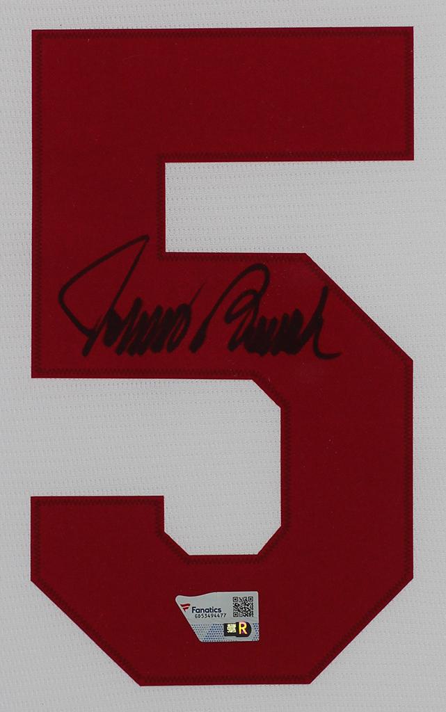 Johnny Bench Signed Reds Custom Framed Nike Authentic Jersey Display (Fanatics) at PristineAuction.com Johnny Bench Signed Reds Custom Framed Nike Authentic Jersey Display (Fanatics) at PristineAuction.com