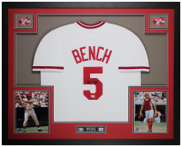 Johnny Bench Signed Reds Custom Framed Nike Authentic Jersey Display (Fanatics) at PristineAuction.com