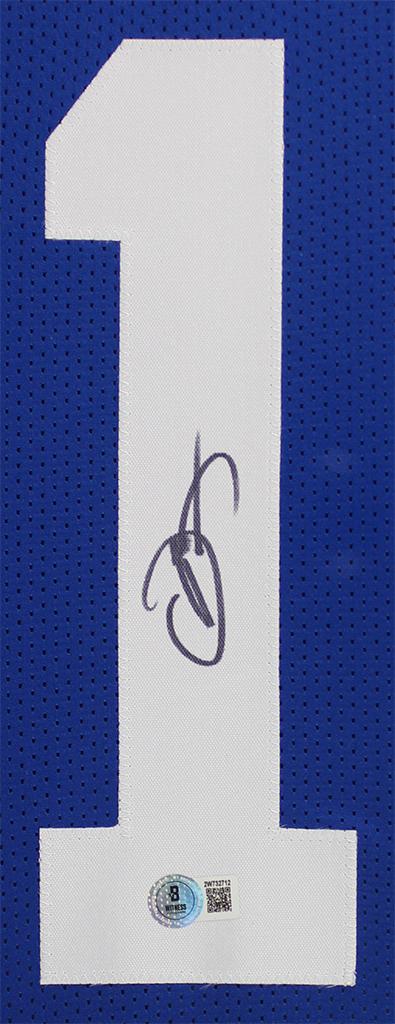 Odell Beckham Jr. Signed Custom Framed Jersey Display (Beckett) at PristineAuction.com Odell Beckham Jr. Signed Custom Framed Jersey Display (Beckett) at PristineAuction.com