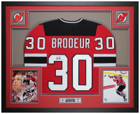 Martin Brodeur Signed Custom Framed Jersey Display (JSA) at PristineAuction.com