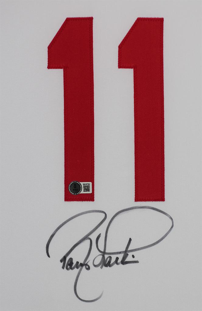 Barry Larkin Signed Custom Framed Jersey Display (Beckett) at PristineAuction.com Barry Larkin Signed Custom Framed Jersey Display (Beckett) at PristineAuction.com