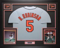 Brooks Robinson Signed Custom Framed Jersey Display Inscribed "HOF 83" (JSA) at PristineAuction.com