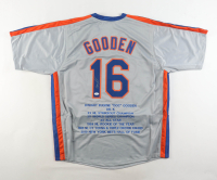 Dwight "Doc" Gooden Signed Career Highlight Stat Jersey (JSA) at PristineAuction.com