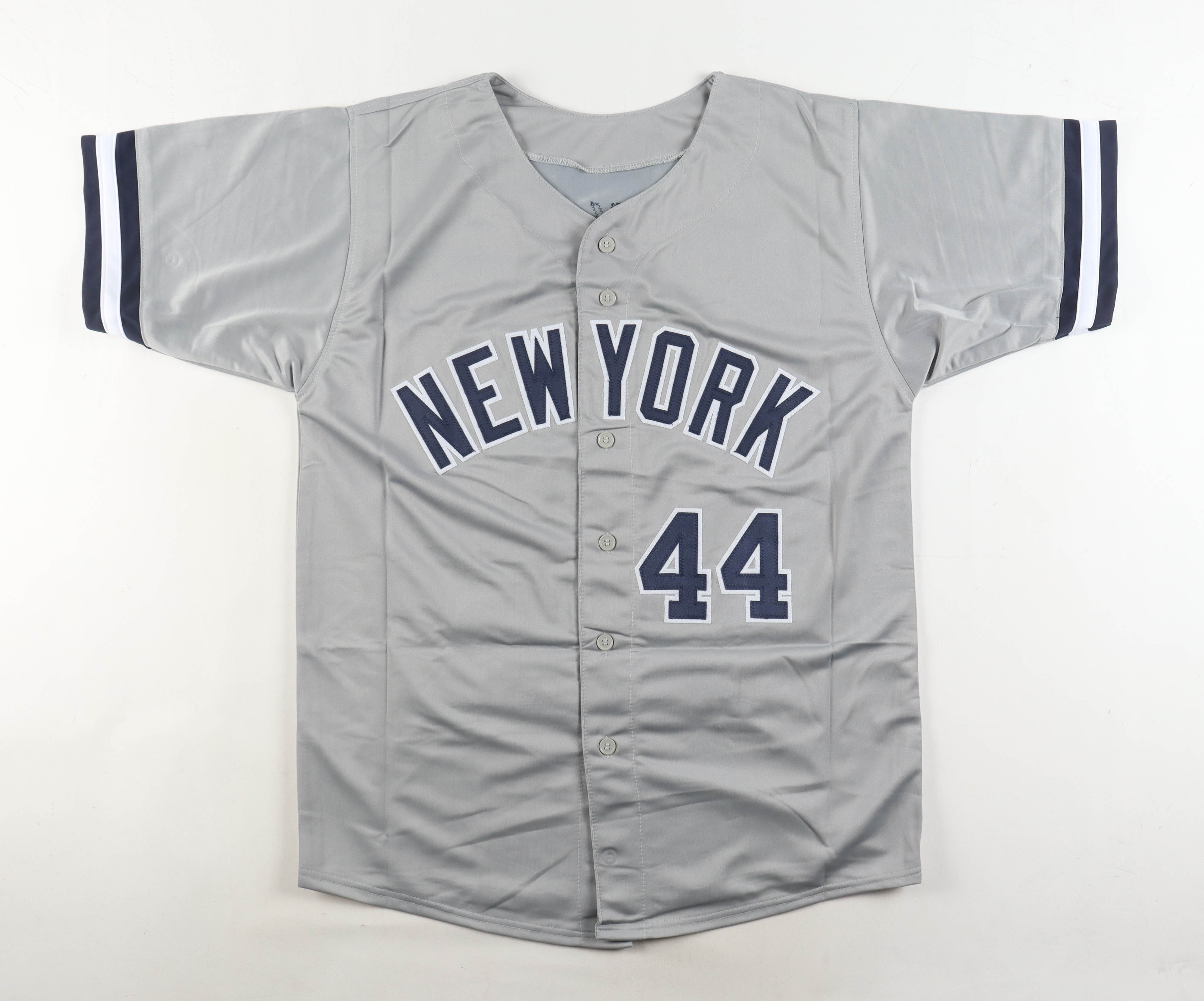 Reggie Jackson Signed Career Highlight Stat Jersey (JSA) at PristineAuction.com Reggie Jackson Signed Career Highlight Stat Jersey (JSA) at PristineAuction.com