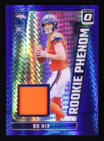 Bo Nix 2024 Donruss Optic Rookie Phenoms Blue Hyper #5 RC at PristineAuction.com