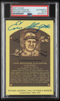 Enos Slaughter Signed Hall of Fame Plaque Postcard (PSA) at PristineAuction.com