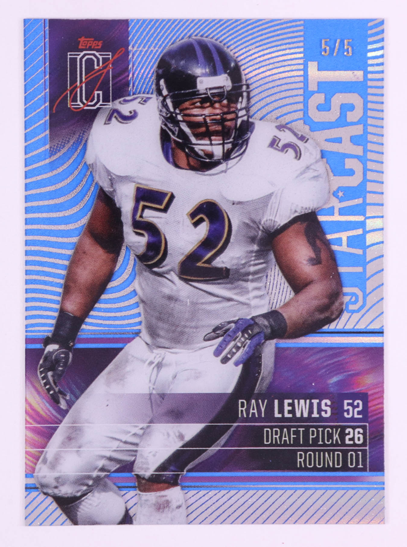 Ray Lewis 2024 Topps Signature Class Star Cast Blue #SC-15 #5/5 at PristineAuction.com Ray Lewis 2024 Topps Signature Class Star Cast Blue #SC-15 #5/5 at PristineAuction.com